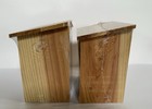 Pair Mason Bee Houses W-slant Roofs  Attract Pollinators To Yard Or Garden Wood
