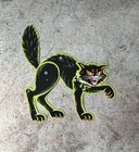 Vintage 1976 Beistle Black Cat Jointed Die Cut     Halloween Decoration