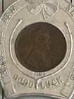 1934 Wheat Cent- Good Luck Penny - Encased - Keep And Never Go Broke Token