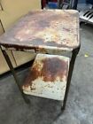 Vintage 2 Tier Utility Rolling Kitchen Cart - White patina