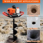 62 72 85cc Post Hole Digger Gas Powered 2-stroke Earth Digger Post Hole Auger