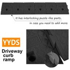 Yyds Curb Ramp  6  7  Rise Height 2 Pack heavy Duty Plastic Ramps interlock C   