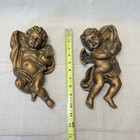 Vintage Brass Cherub Wall Plaques Set Of 2 Putti Angel Wall Decor Whinsygoth
