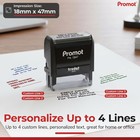 Promot Self-inking 4-line Custom Stamp - Personalized Name   Address Stamp Wi   