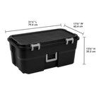 Sterilite 22 Gallon Large Wheeled Footlocker  Heavy Duty Plastic Storag