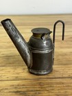Antique Unmarked Early Tin Miners Wick Lamp Teapot  Appears To Be Leonard