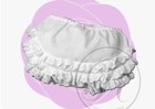 Rosalina Collections Baby Girls White Eyelet Ruffle Diaper Cover Sizes 9m   24m