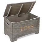 Toy Box Vintage Style Storage Chest Kid Bin Wooden Lid Bench Play Room Grey