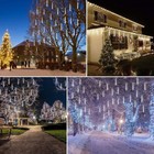 8pcs Christmas Decor Led Light Meteor Shower Rain Lights Led Fairy String Lights