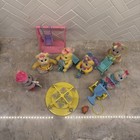 Vintage Tyco Bitsy Bears Lot Swivels Flocked Playground Swing Wind Up Seesaw