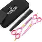 Pink Professional Hair Scissors Set 6 0 Cutting Thinning Shears Salon Barber