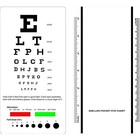 Cynamed Snellen Eye Chart Pocket Size Eye Testing Chart 6ft Distance 7inchx4inch