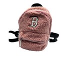 Mlb Pink Faux Fur Mini Backpack Boston Red Socks