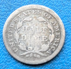 1856 P - Usa Seated Liberty Silver Half Dime - United States 5 Cent Coin  b 
