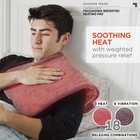 Sharper Image Calming Heat Massaging Weighted Heating Pad With 18 Combinations