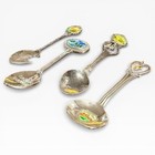 Lot Of  4  Vintage Souvenir Spoons For National Monuments   State Park Locations