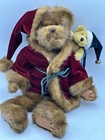 Bearington Christmas Sir Nicholas Teddy Bear Plush With Miniature Bear In Sack