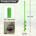 Auger Drill Bit For Planting 1 6 x16 5  Extended Length Garden Auger Spiral Dril