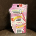 Schick Quattro For Women Raspberry Rain 4-blade Pivoting Disposable Razors 4ct