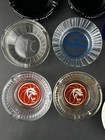 Vintage Glass Ashtray Casino Las Vegas Mgm Hilton Mid Century Modern Lot Of 15