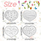 4 Pcs Spring Polymer Clay Molds  Silicone Flower Butterfly Heart Earring Polymer