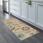Floral Runner Rug - Made In Usa - Washable  Non Slip Indoor Carpet For