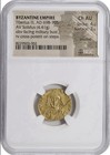 Gold Tiberius Iii 698-705 Ad  Byzantine Empire Av Solidus Coin Scarce  Ngc Ch Au