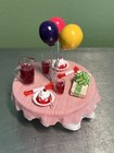 Rhoda   Barb Vintage Birthday Party Table Miniature For Wee Forest Folk