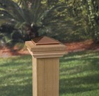 Deckorators 6 In  X 6 In  Plastic Top  Cedar Base Press-on Post Cap 72219