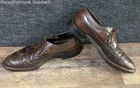 Vintage Feather Bilt Brown Leather Wingtip Brogue Oxford Shoes Men s Size 11