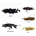5x3x3mm Silicone Lined Micro Link Ring Crimp Beads For Feather hair Extensions