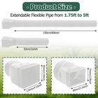 Biaungdo 2 Pack Gutter Downspout Extensions 5 Ft 3 Inch Rain Gutter Downspout