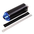 Aluminum 28mm Motorcycle Exhaust Muffler With Clamp For 50cc 70cc 90cc Blue