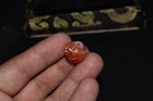 Large Ancient Near Eastern Round Etched Carnelian Stone Bead In Good Condition