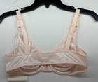 New Warner s 1218 Perfect Support Unlined Stripe Front Close Underwire Bra 38b