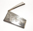 Rare Antique Chinese 63g Solid Silver Card Case  Claw Dragon  China C1910