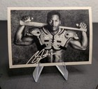 Vintage Bo Jackson Signed Photo Print Black   White Football Poster Style Displa