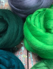 Peacock Color Mix Top Roving Spinning Felting Merino Wool 10 Oz Bag