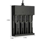 18650 Rechargeable Battery 3 7 Volt With Charger Set  4 Pack 4000mah Batteries