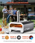 Vevor Dual Fuel Pizza Oven Outdoor 16 In Pellet gas Oven Iron Spray Camping