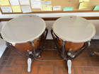 Very Clean Set Of 2 Ludwig  symphony  Copper Timpani  25  And 28   With Gauges