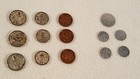 Vintage Metal Play Coins   Five Ten One 5 10 1   Wooden Nickel Dime Penny Thin