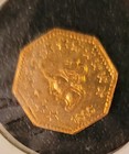 1855 California Fractional Gold Token 1 2 Dollar Octagonal Coin Bear Lot 95