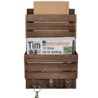 Hanging Mail Organizer With 4 Key Hooks mail Holder Wall Mount bill And Letter