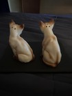 Vintage Norcrest Porcelain Siamese Cat Salt And Pepper Shakers 