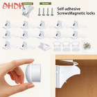Child Safety Magnetic Cabinet Locks Adhesive Baby Proofing Cabinets No Drilling