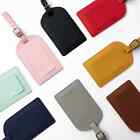 1pc Pu Leather Luggage Tag Suitcase Label Women Men Baggage Boarding Bag Tag