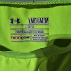 Under Armour Heatgear Boys M Green Long Sleeve Crew Neck Athletic Fit Tee