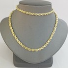 Real 14k Solid Yellow Gold Rope Chain 1 5-9mm 20-26inches Necklace Lobster Lock