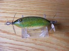 Beautiful Vintage Original Wooden Heddon Sos 140 Glass Eye In Perch